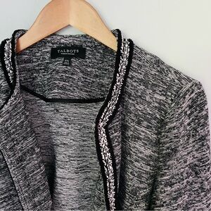 Talbots Black and White Textured Blazer